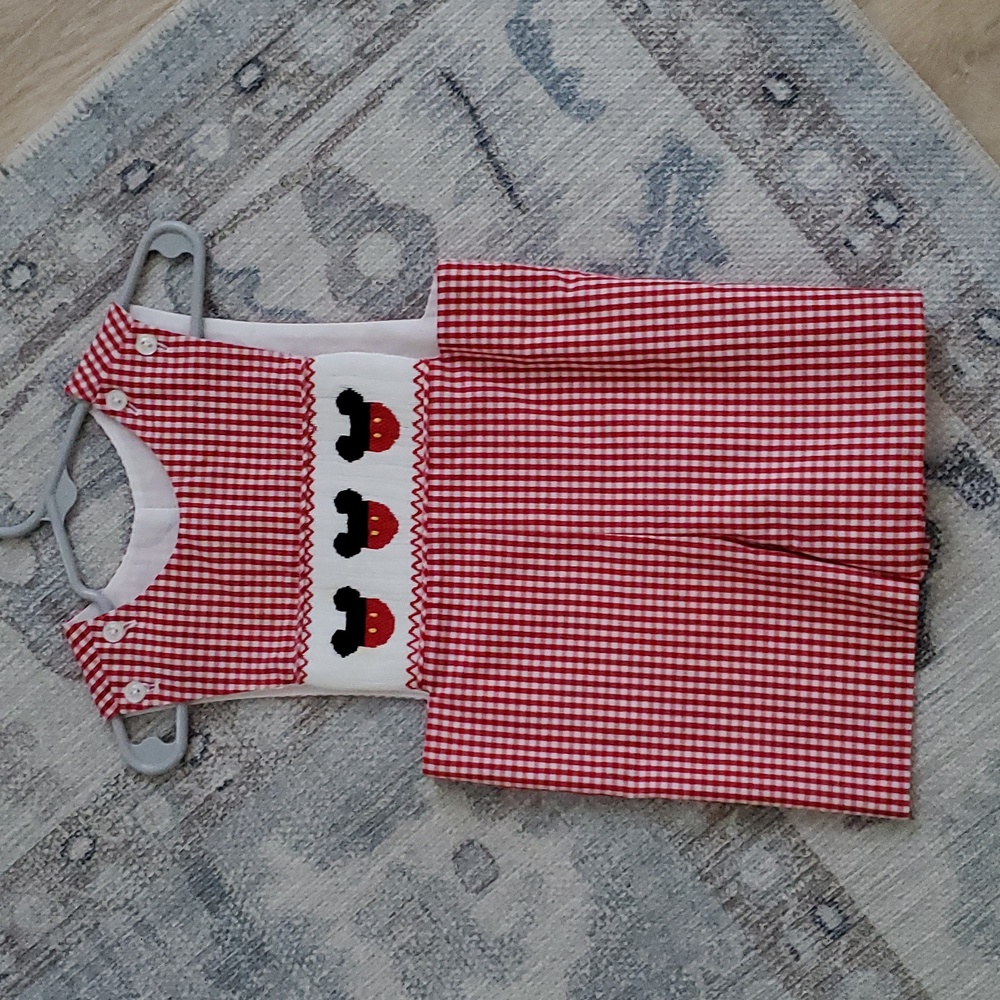 Banana Split Baby Boys Disney Mickey Mouse Smocked Embroidered Jon Jon Sz6m